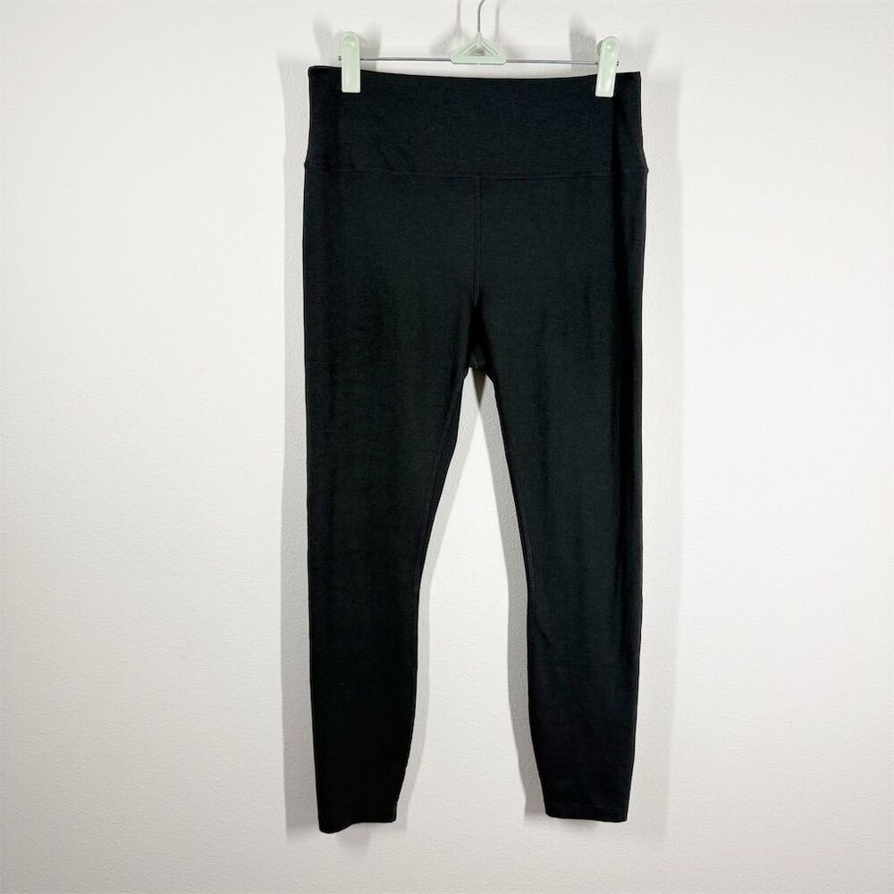 prAna Women's Heavana 7/8 Leggings Size L Heather Black Soft Yoga Gym Activewear